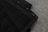 24-25 Napoli Black Hooded Windbreaker Fabric Cotton Coat #G237