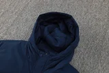 24-25 Napoli Royal Blue Hooded Windbreaker Fabric Cotton Coat #G238