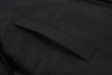 24-25 Napoli Black Hooded Windbreaker Fabric Cotton Coat #G237