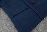 24-25 Napoli Royal Blue Hooded Windbreaker Fabric Cotton Coat #G238