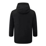 24-25 Napoli Black Hooded Windbreaker Fabric Cotton Coat #G237