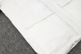 24-25 Sao Paulo White Hooded Windbreaker Fabric Cotton Coat #G260