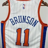 24-25 KNICKS BRUNSON #11 White City Edition Top Quality Hot Pressing NBA Jersey
