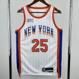 24-25 KNICKS BRIDGES #25 White City Edition Top Quality Hot Pressing NBA Jersey