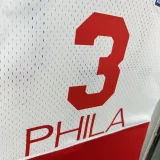 2003-04 76ERS IVERSON #3 White Red Retro Top Quality Hot Pressing NBA Jersey