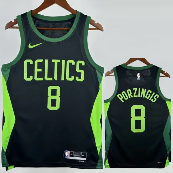 24-25 CELTICS PORZINGIS #8 Black City Edition Top Quality Hot Pressing NBA Jersey