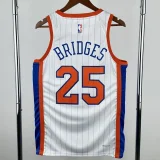 24-25 KNICKS BRIDGES #25 White City Edition Top Quality Hot Pressing NBA Jersey