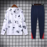 24-25 PSG White Hoodie Tracksuit (卫衣套装)