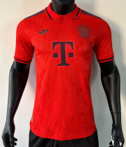 24-25 Bayern Red Special Edition Player Version Soccer Jersey *三叶草翻领