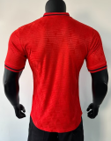 24-25 Bayern Red Special Edition Player Version Soccer Jersey *三叶草翻领