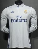 2016-2017 RMA Home Player Version 长袖球员 Long Sleeve Retro Soccer Jersey