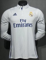 2016-2017 RMA Home Player Version 长袖球员 Long Sleeve Retro Soccer Jersey