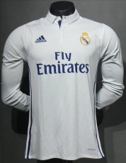 2016-2017 RMA Home Player Version 长袖球员 Long Sleeve Retro Soccer Jersey