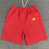 CN02大红 NK Red Embroidered Multicolor Logo Casual Short Pants