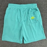 CN02湖绿 NK Green Embroidered Multicolor Logo Casual Short Pants