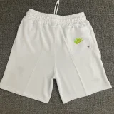 CN02白 NK White Embroidered Multicolor Logo Casual Short Pants