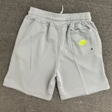 CN02灰 NK Grey Embroidered Multicolor Logo Casual Short Pants