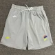 CN02灰 NK Grey Embroidered Multicolor Logo Casual Short Pants