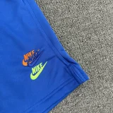 CN02浅彩蓝 NK Fancy blue Embroidered Multicolor Logo Casual Short Pants