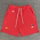 CN02大红 NK Red Embroidered Multicolor Logo Casual Short Pants