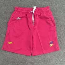 CN02玫粉 NK Pink Embroidered Multicolor Logo Casual Short Pants