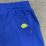 CN02深彩蓝 NK Blue Embroidered Multicolor Logo Casual Short Pants