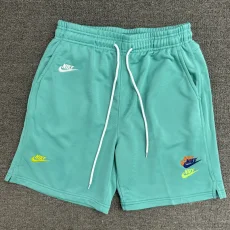 CN02湖绿 NK Green Embroidered Multicolor Logo Casual Short Pants