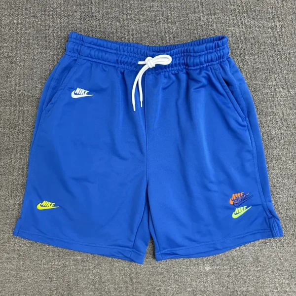 CN02浅彩蓝 NK Fancy blue Embroidered Multicolor Logo Casual Short Pants