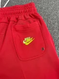 CN02大红 NK Red Embroidered Multicolor Logo Casual Short Pants