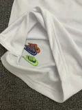 CN02白 NK White Embroidered Multicolor Logo Casual Short Pants