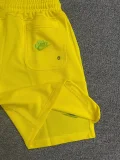 CN02黄 NK Yellow Embroidered Multicolor Logo Casual Short Pants