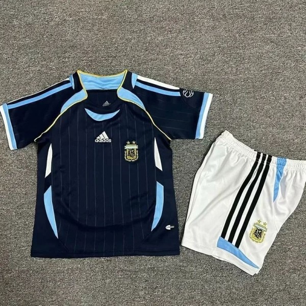 2006 Argentina Away Kids Retro Soccer Jersey