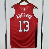 24-25 HEAT ADEBAYO #13 Red City Edition Top Quality Hot Pressing NBA Jersey (V领）