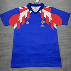 1990-1991 France Home Retro Soccer Jersey