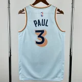 24-25 SA Spurs PAUL #3 Light blue City Edition Top Quality Hot Pressing NBA Jersey