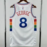 24-25 76ERS GEORGE #8 White City Edition Top Quality Hot Pressing NBA Jersey