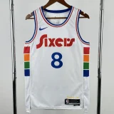 24-25 76ERS GEORGE #8 White City Edition Top Quality Hot Pressing NBA Jersey