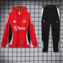 24-25 Man Utd Red Hoodie Tracksuit (卫衣套装)