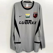 2002-2003 Flamengo GoalKeeper Grey Long sleeve Retro Soccer jersey (长袖)