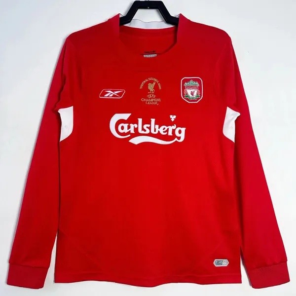 2004-2005 LIV Home Long Sleeve Retro Soccer Jersey(长袖)欧冠决赛版