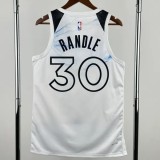 24-25 Timberwolves RANDLE #30 White City Edition Top Quality Hot Pressing NBA Jersey