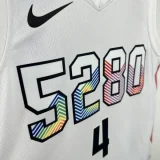 24-25 Nuggets WESTBROOK #4 White City Edition Top Quality Hot Pressing NBA Jersey