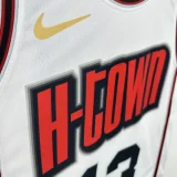 24-25 ROCKETS HARDEN #13 White City Edition Top Quality Hot Pressing NBA Jersey