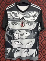 24-25 Japan Anime Edition Black Grey Fans Soccer Jersey  海贼鸣人眼神