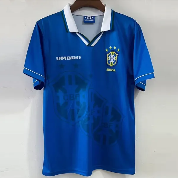 1993-1994 Brazil Away Retro soccer Jersey