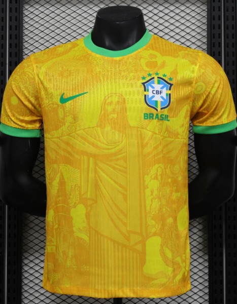 25-26 Brazil Yellow Special Edition Player Version Soccer Jersey *耶稣