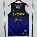24-25 Lakers DONCIC #77 Royal blue City Edition TopQuality Hot Pressing NBA Jersey