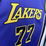 22-23 Lakers DONCIC #77 Purple Top Quality Hot Pressing NBA Jersey (Trapeze Edition)人版