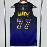 24-25 Lakers DONCIC #77 Royal blue City Edition TopQuality Hot Pressing NBA Jersey