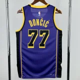 22-23 Lakers DONCIC #77 Purple Top Quality Hot Pressing NBA Jersey (Trapeze Edition)人版